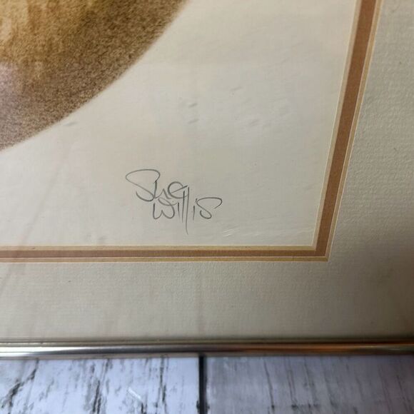 SUE WILLIS September Song mounted & Framed Teddy Bear Print Nursery Decor - Picture 3 of 9